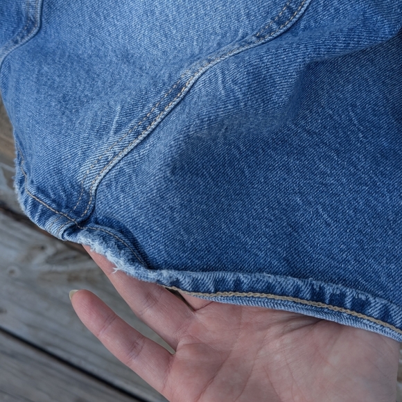 ZARA Skirt Size S Blue Light Wash Midi Maxi Denim High Waist A Line Pockets - Picture 10 of 10